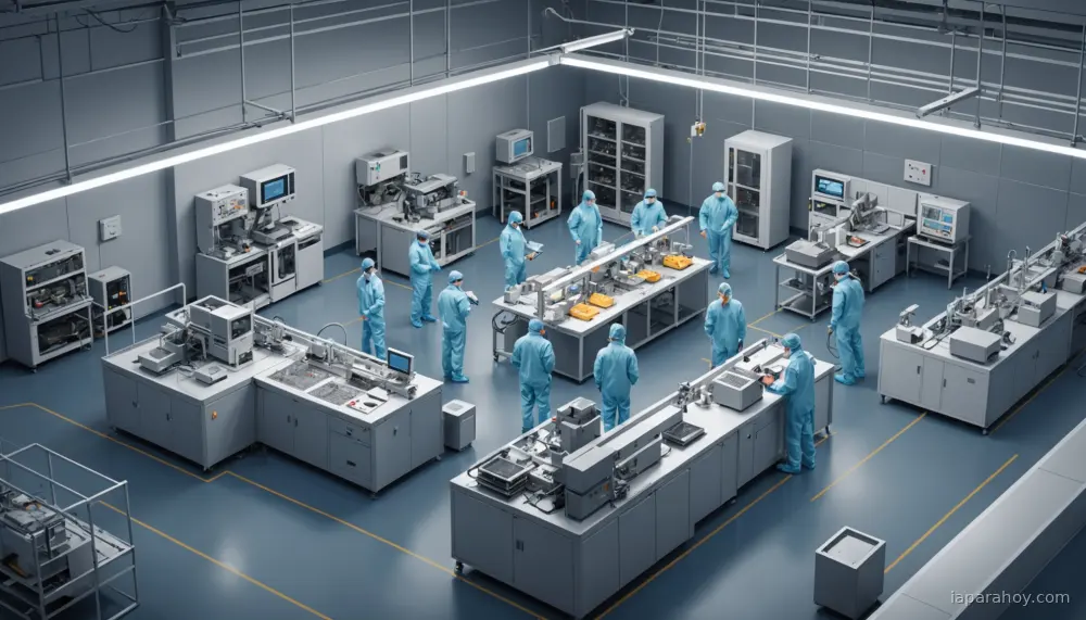 Ilustración generada con IA sobre: Taiwan invertirá 250.000 millones en manufactura de semiconductores en EE.UU.
