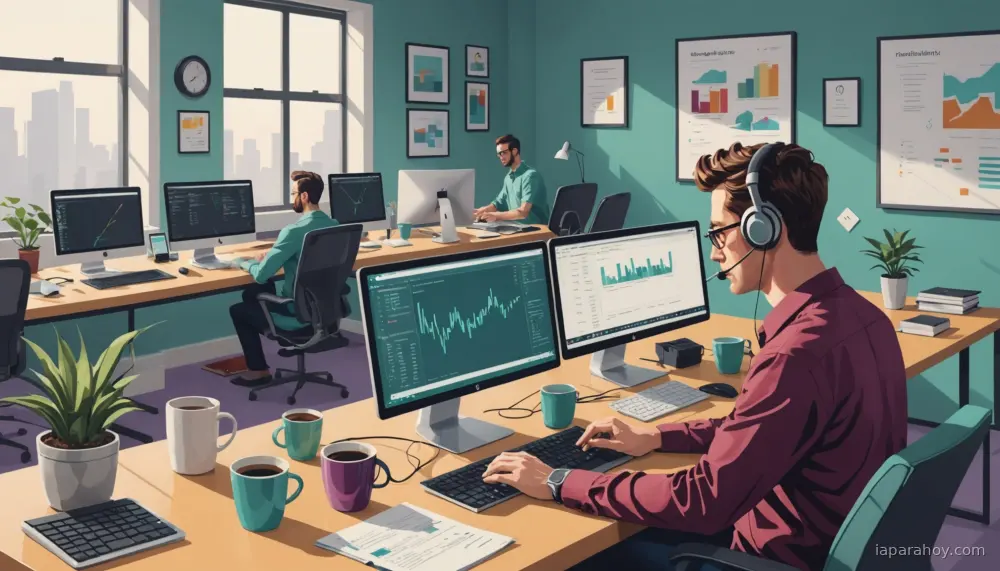 Ilustración generada con IA sobre: VoiceRun recauda 5,5 millones para plataforma de agentes de voz con código nativo