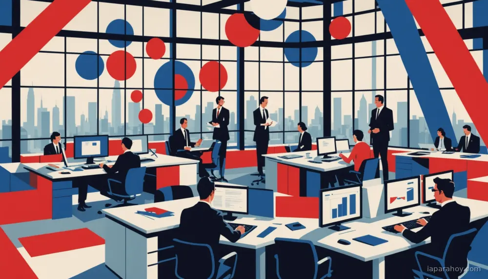 Ilustración generada con IA sobre: Anthropic expande plugins agentivos en Cowork para automatizar tareas departamentales
