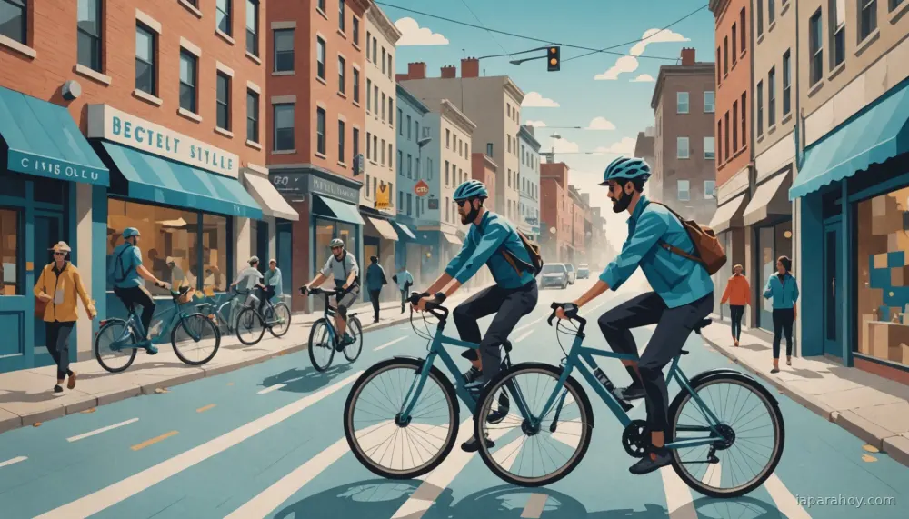 Ilustración generada con IA sobre: Google Maps integra Gemini para navegación conversacional a pie y en bicicleta