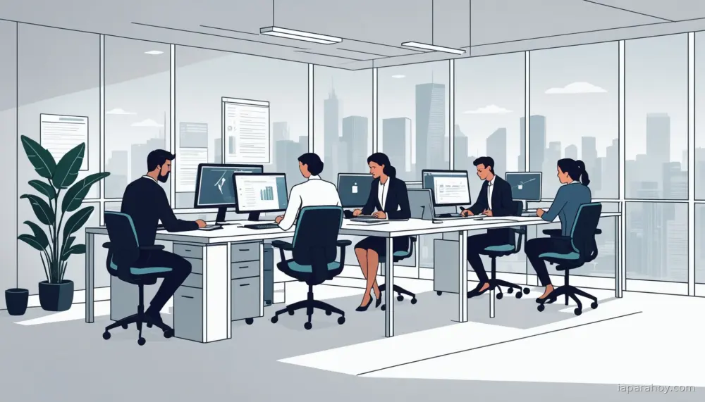 Ilustración generada con IA sobre: Remote crece 50% en ingresos por empleado sin aumentar plantilla gracias a IA