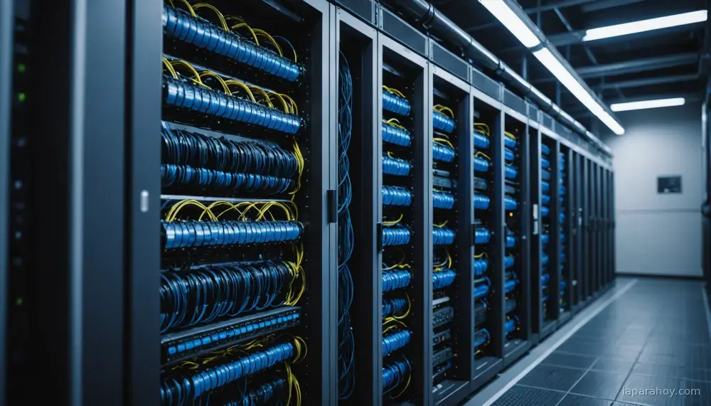 Ilustración generada con IA sobre: iPronics, startup española de conmutación óptica, capta 125 millones con Nvidia como inversor