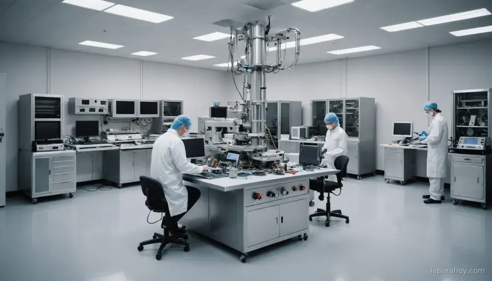 Ilustración generada con IA sobre: ASML asegura acuerdo con TSMC, Samsung e Intel sobre fotomáscaras de 12 pulgadas mientras Huawei impulsa…