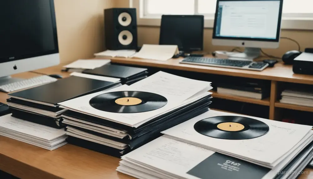 Ilustración generada con IA sobre: Sony, EMI y Warner Chappell demandan a Anthropic por piratería musical en entrenamiento de IA