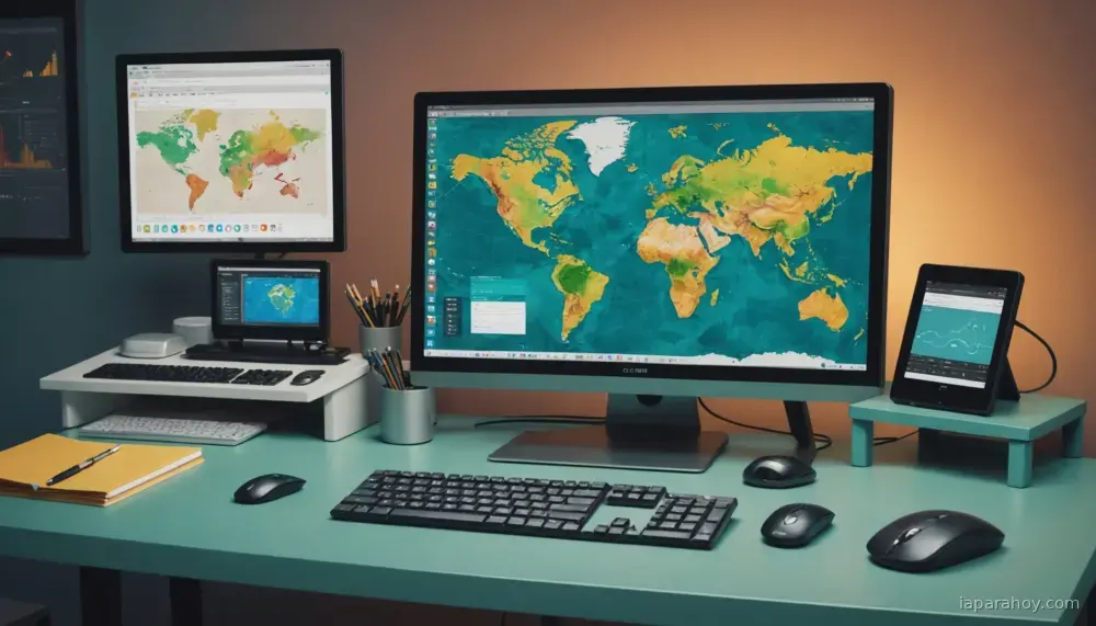 Ilustración generada con IA sobre: Google retira generación de imágenes IA de Google Earth por usos engañosos