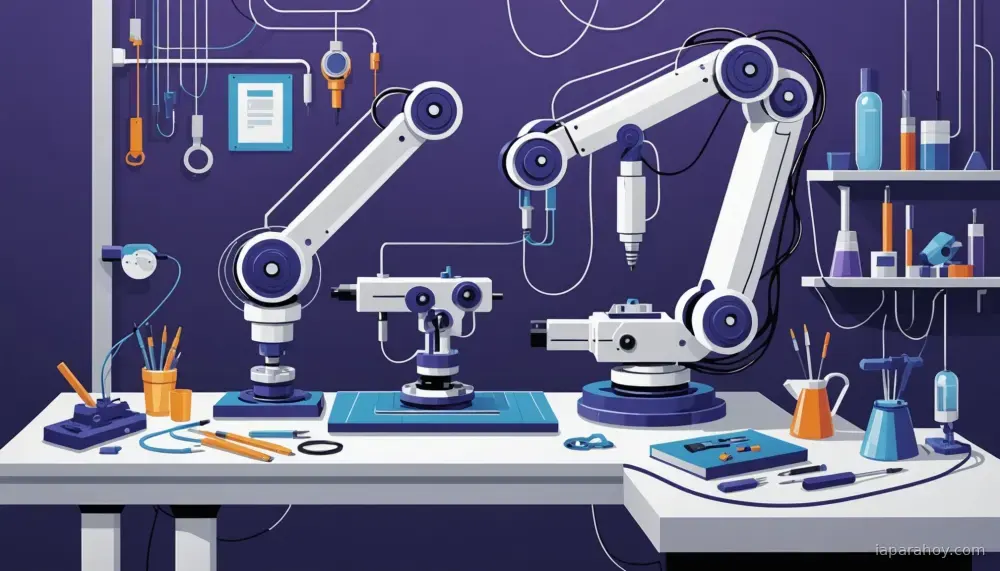 Ilustración generada con IA sobre: Google presenta Gemini Robotics 2, modelo de IA para robots autónomos con razonamiento