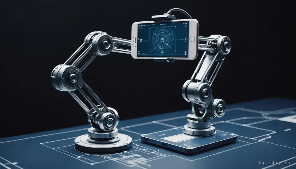 Ilustración generada con IA sobre: Honor lanza en China el Robot Phone con brazo robótico motorizado y IA