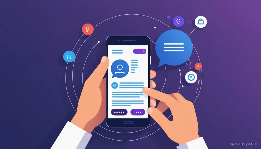 Ilustración generada con IA sobre: WhatsApp prueba Scam Alert, función de IA local para detectar estafas