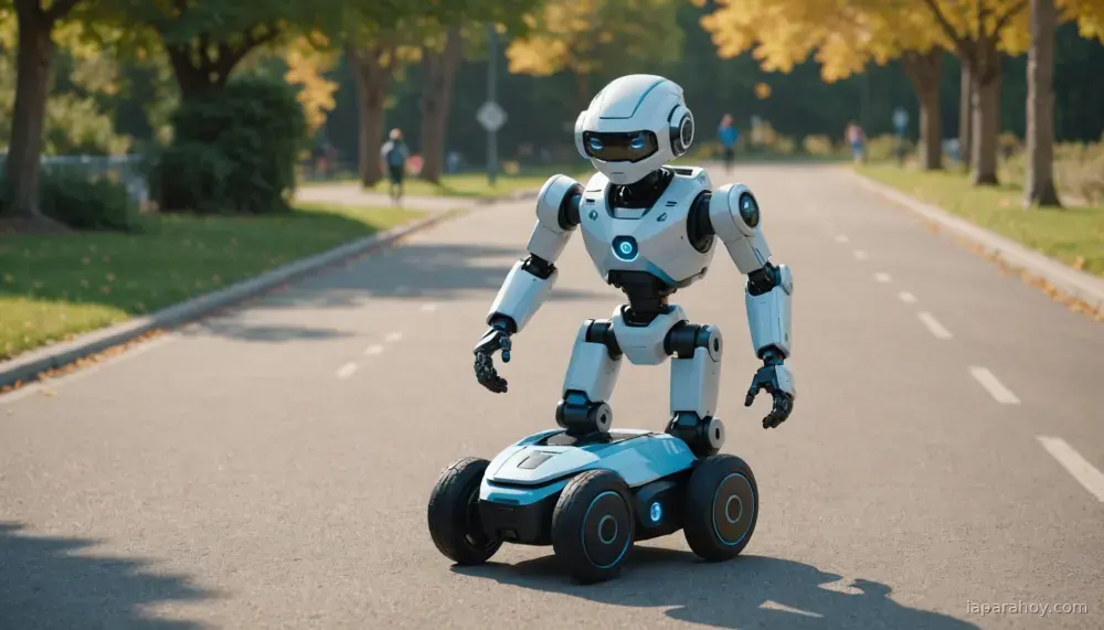Ilustración generada con IA sobre: Beni, robot cámara autónomo con IA para grabar vídeos deportivos y de acción