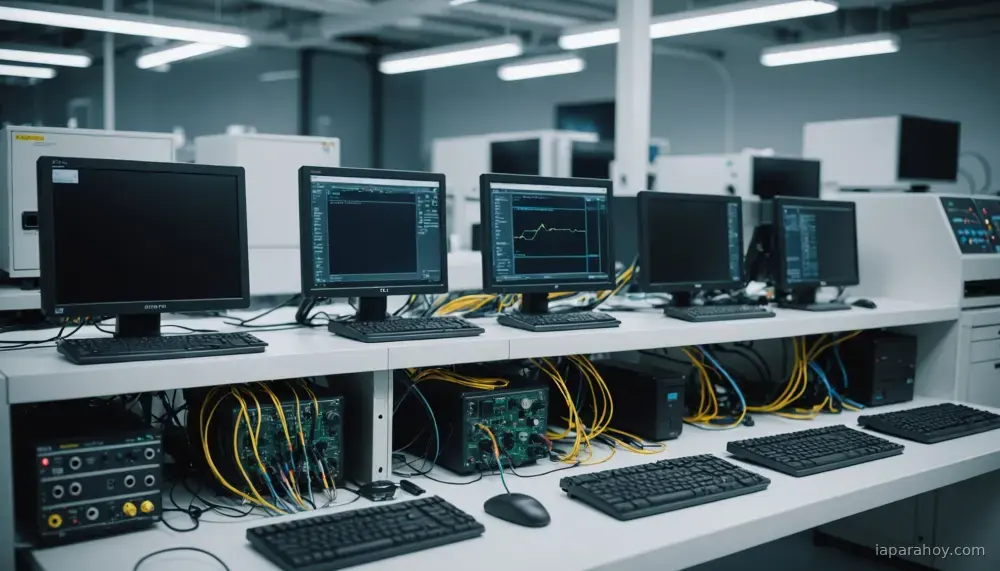 Ilustración generada con IA sobre: Nvidia invierte en iPronics, startup valenciana de redes ópticas para IA