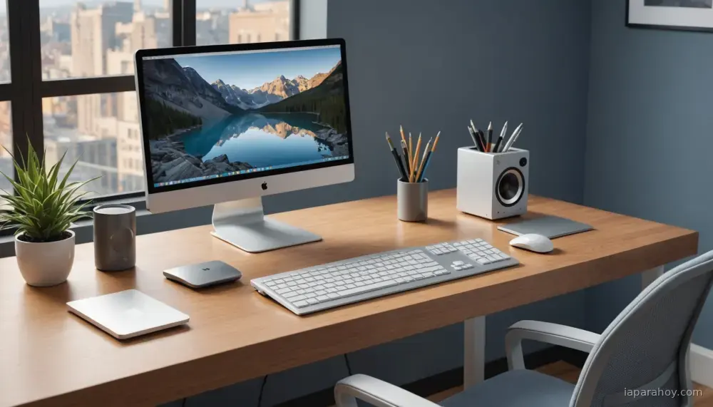 Ilustración generada con IA sobre: Apple presenta Mac Mini M6 y Mac Studio M5 Ultra con IA local y procesamiento sin nube