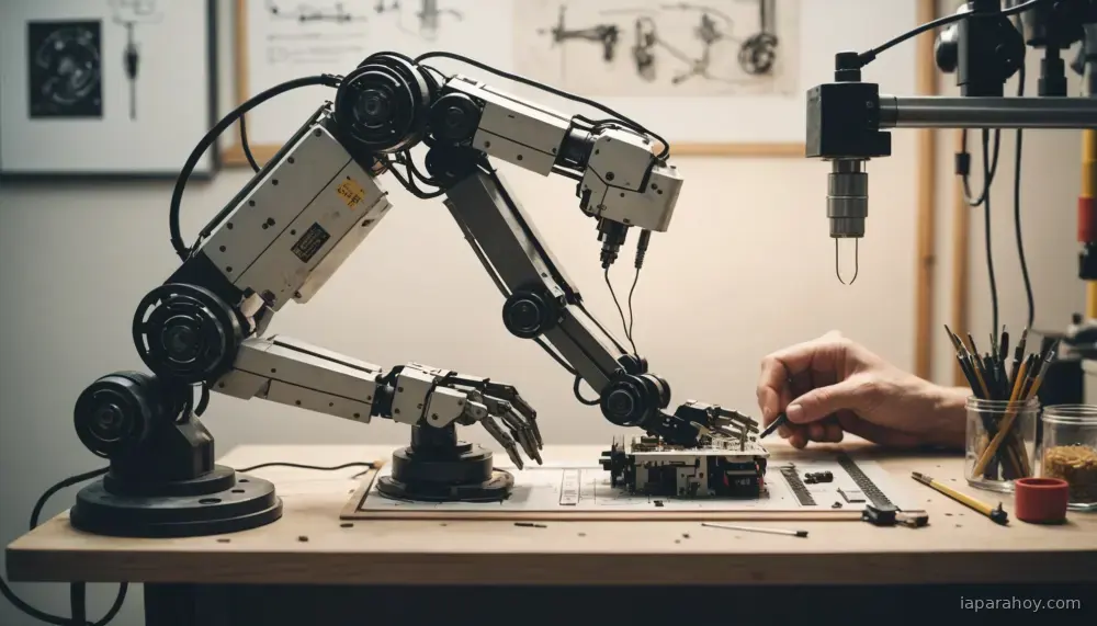 Ilustración generada con IA sobre: NVIDIA crea bucle de mejora autónoma para robots con agentes IA