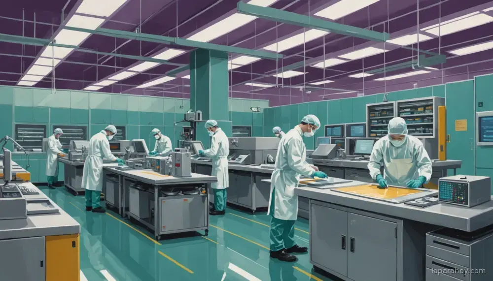 Ilustración generada con IA sobre: Anthropic negocia con Samsung la fabricación de su propio chip de IA