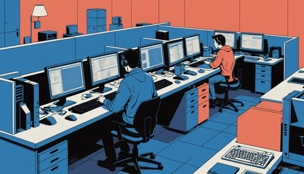 Ilustración generada con IA sobre: Investigadores estudian cómo evolucionan sistemas de IA en competencia adversarial