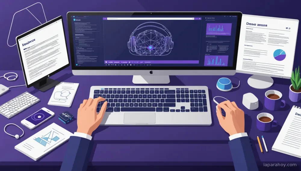 Ilustración generada con IA sobre: Google presenta Vibe Coding XR: generación de apps de realidad extendida con Gemini en menos de 60 segundos