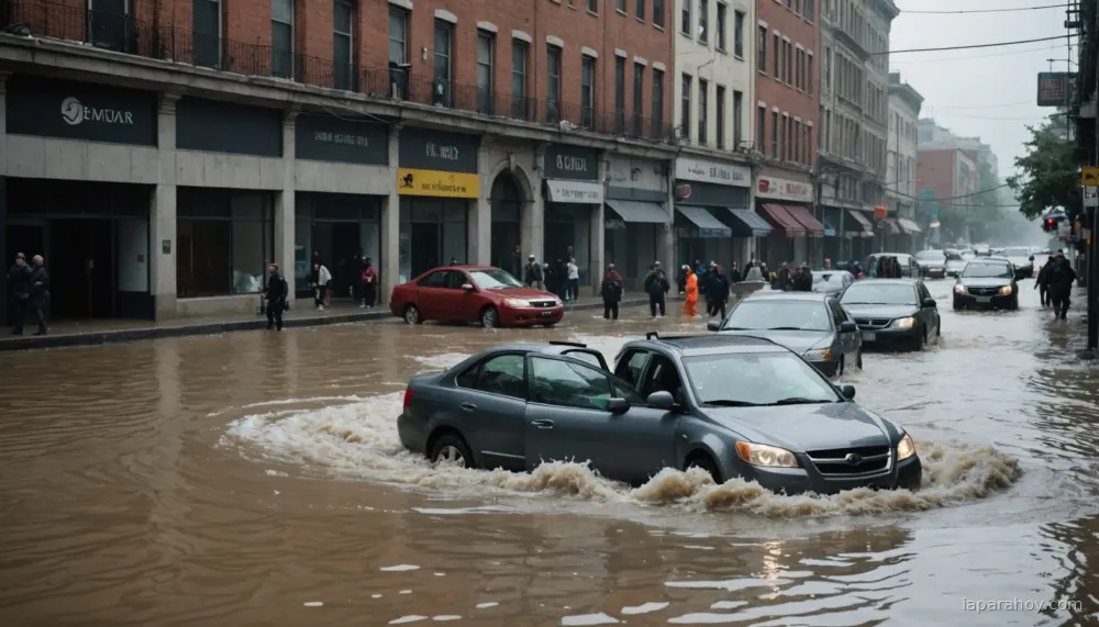 Ilustración generada con IA sobre: Google presenta Groundsource: dataset de 2,6 millones de inundaciones extraído de noticias con Gemini