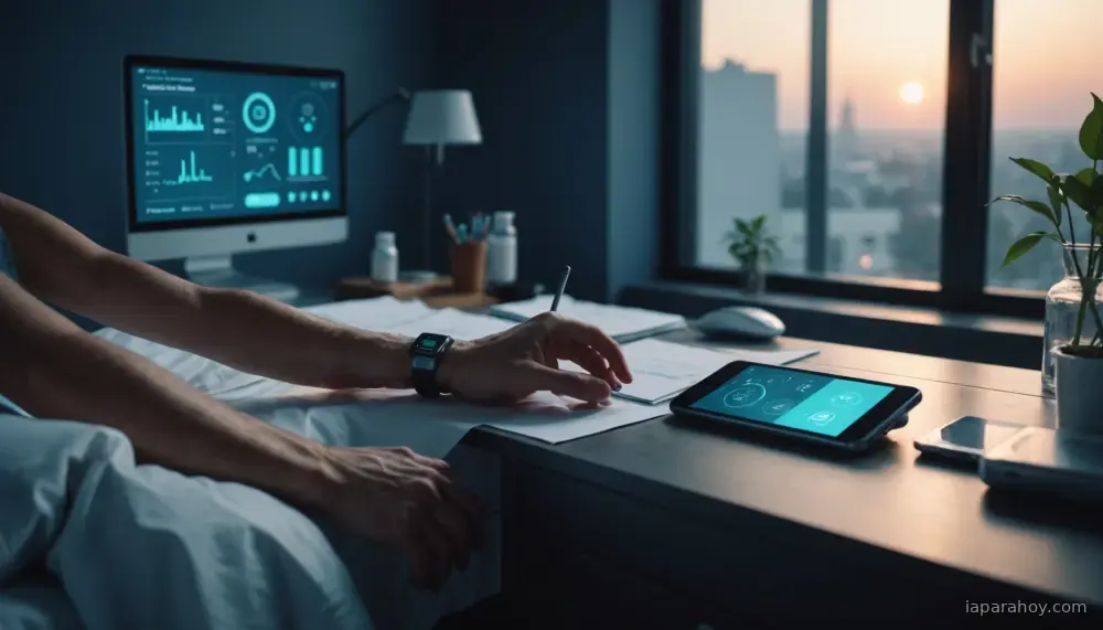 Ilustración generada con IA sobre: Samsung condiciona sincronización de datos de salud a entrenamiento de IA