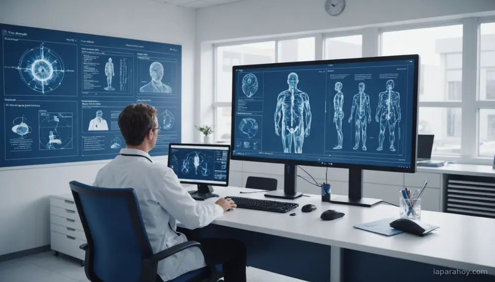 Ilustración generada con IA sobre: Google lanza estudio nacional sobre IA conversacional en atención virtual médica