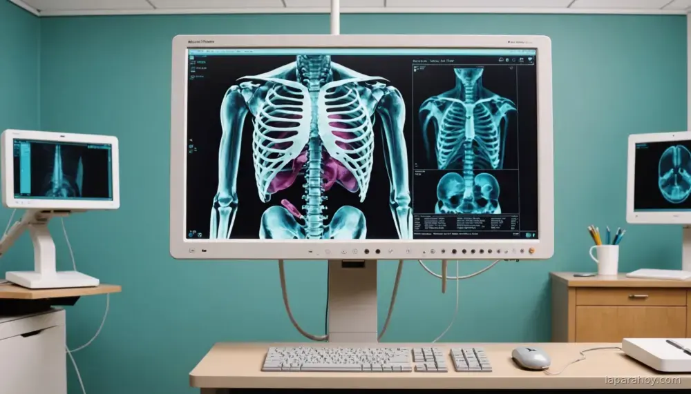 Ilustración generada con IA sobre: Microsoft Research presenta CARE-X, modelo de IA de investigación para radiología de tórax
