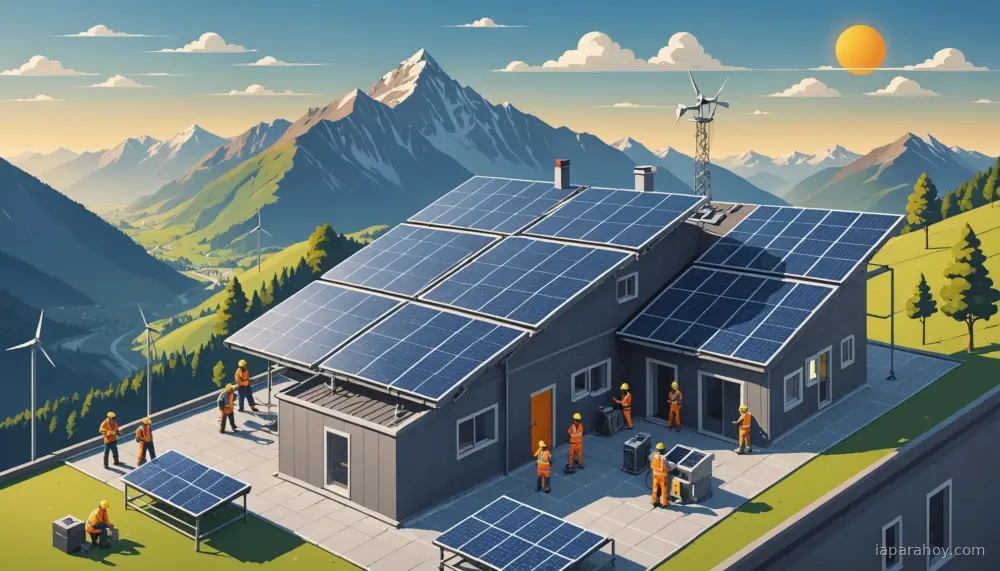 Ilustración generada con IA sobre: Microsoft explora el potencial de la IA para la sostenibilidad ambiental y los riesgos energéticos