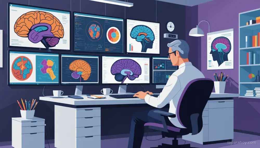 Ilustración generada con IA sobre: Microsoft Research desarrolla método para interpretar predicciones de IA sobre el cerebro