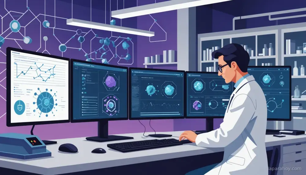 Ilustración generada con IA sobre: AWS publica tutoriales para ejecutar BoltzGen, modelo de diseño de proteínas, en SageMaker AI