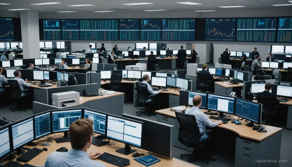 Ilustración generada con IA sobre: Jefferies despliega asistente de trading con agentes IA en AWS