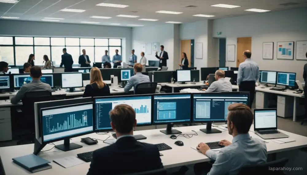Ilustración generada con IA sobre: Tradeshift reemplaza herramienta BI con agentes IA de Amazon Quick, reduciendo costes 40%