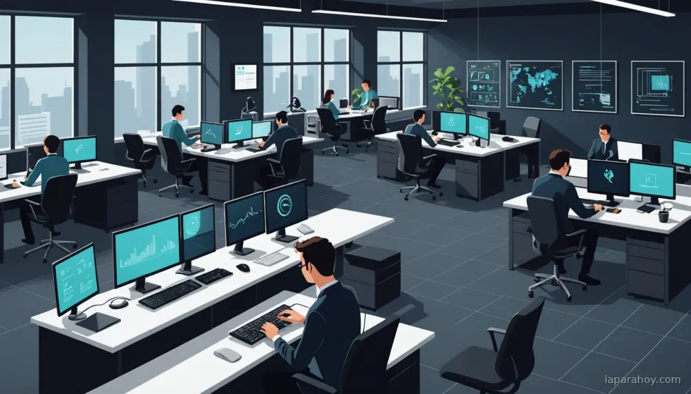 Ilustración generada con IA sobre: Google alcanza 650 millones de usuarios mensuales en Gemini, acercándose a OpenAI