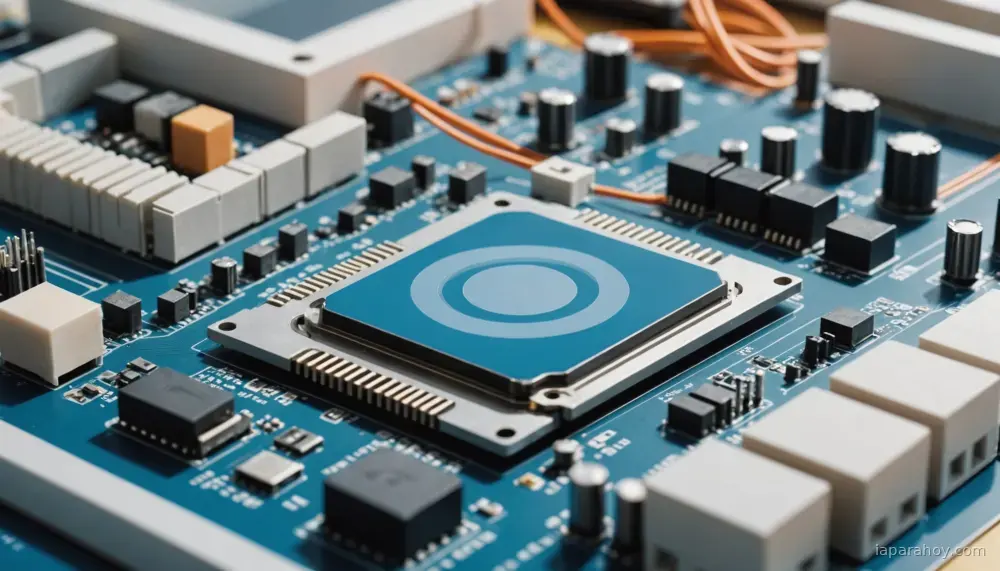Ilustración generada con IA sobre: Montage Technology fabrica el primer chip CXL 3.2 para expandir memoria en servidores de IA