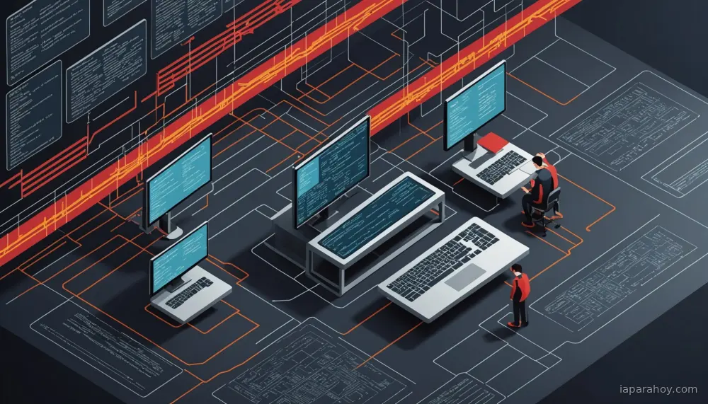 Ilustración generada con IA sobre: Agentes IA revolucionarán la búsqueda de vulnerabilidades en código en meses