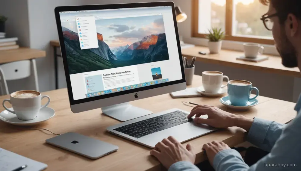Ilustración generada con IA sobre: Nativ: aplicación macOS para ejecutar modelos IA localmente con MLX