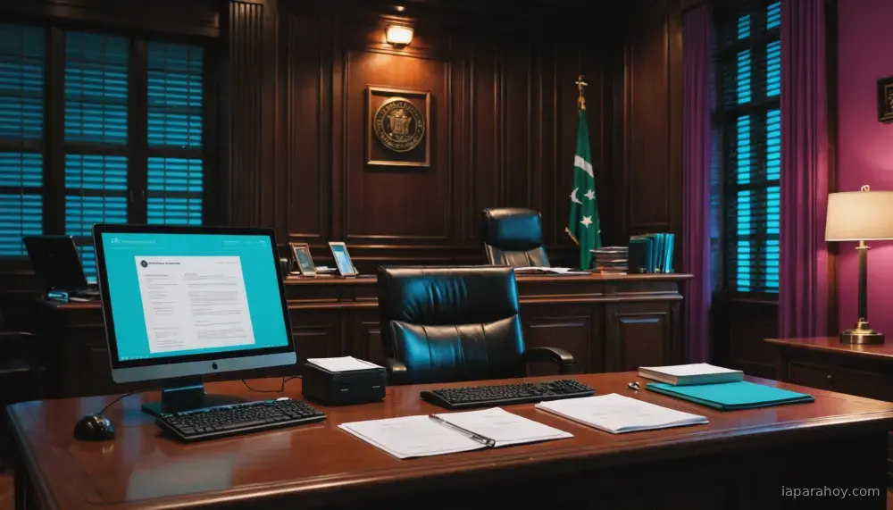Ilustración generada con IA sobre: Estudio en Pakistán: herramienta de IA basada en GPT-4 aumenta casos judiciales resueltos un 6,3%