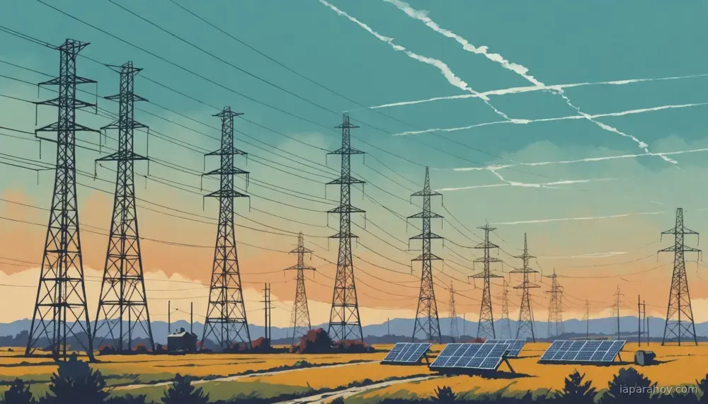 Ilustración generada con IA sobre: IEEE lanza curso sobre IA para modernizar redes eléctricas ante crisis de demanda