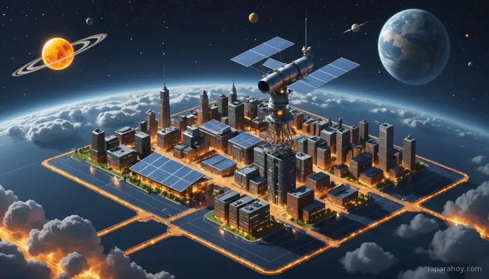 Ilustración generada con IA sobre: NASA demuestra por primera vez un modelo de lenguaje de Google analizando imágenes en órbita