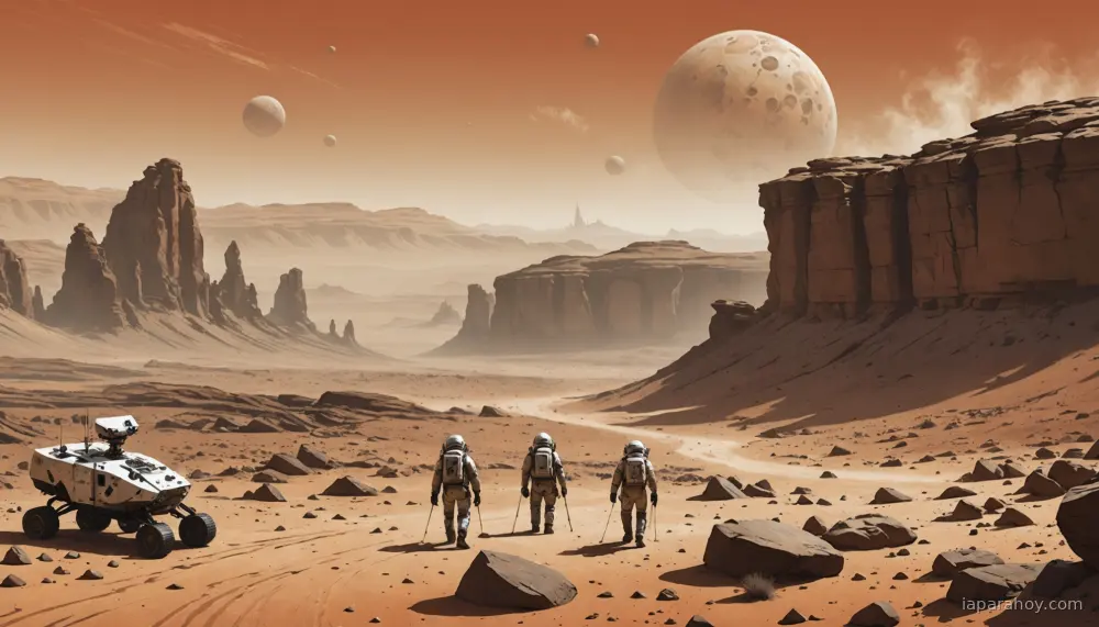 Ilustración generada con IA sobre: NASA utiliza IA de Anthropic para la navegación autónoma del róver Perseverance en Marte
