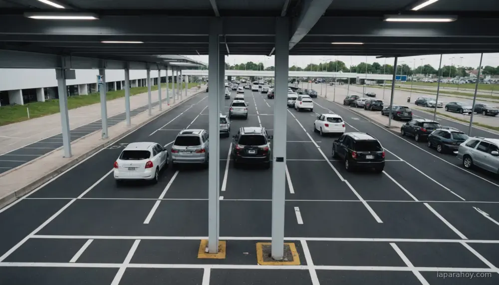 Ilustración generada con IA sobre: NEC prueba sistema de estacionamiento que cobra solo al salir del vehículo