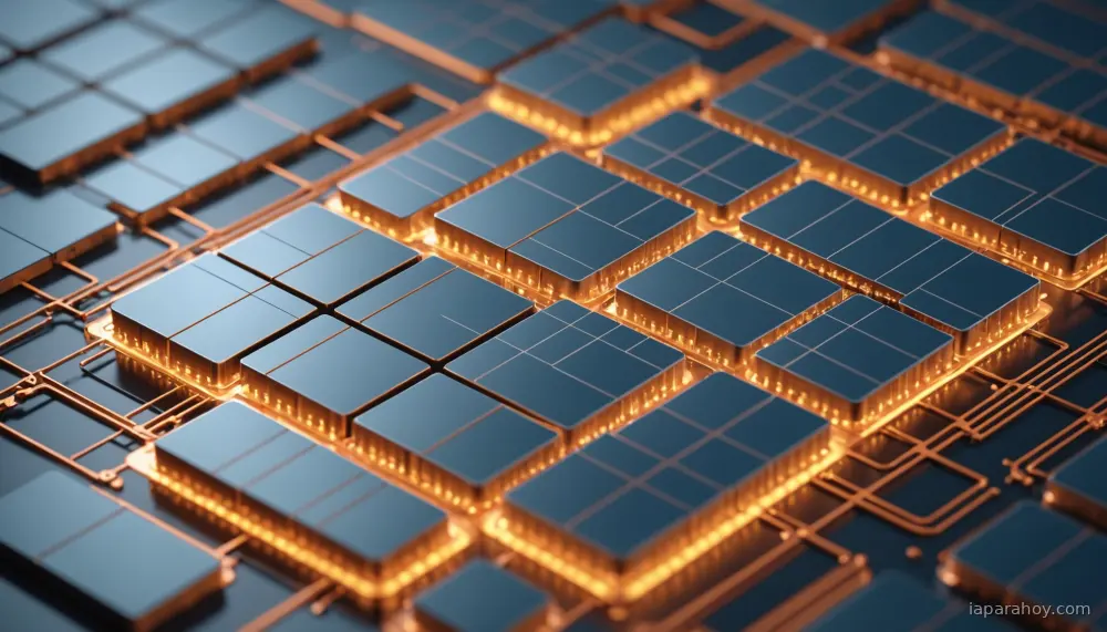 Ilustración generada con IA sobre: Investigadores demuestran chip 3D monolítico que multiplica por cuatro el rendimiento en IA