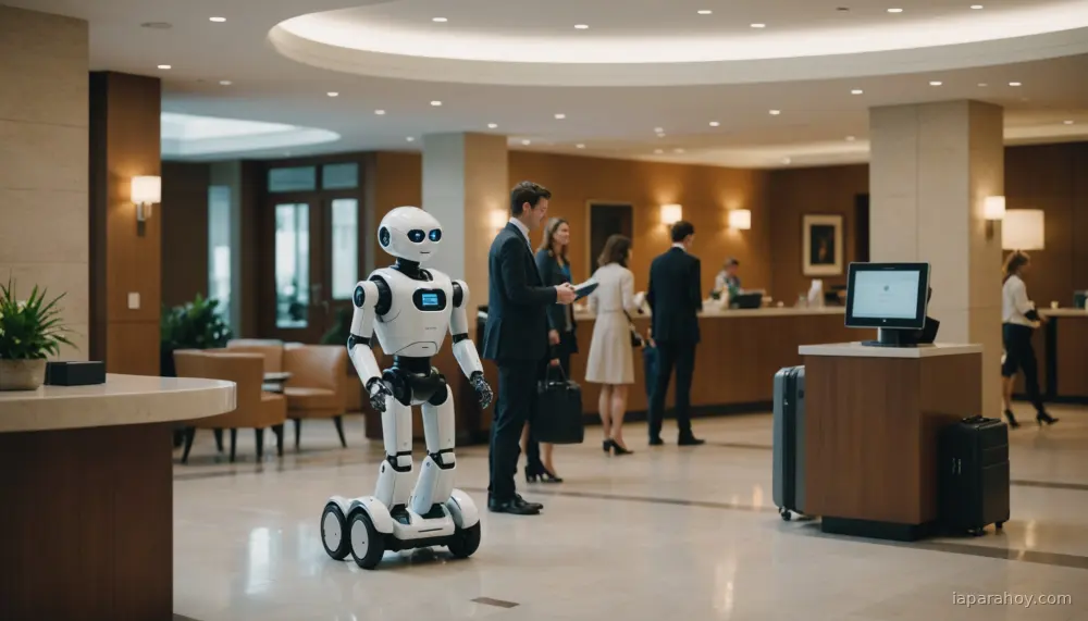Ilustración generada con IA sobre: Fauna lanza Sprout, robot humanoide de $50.000 para hoteles y servicios