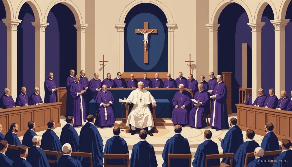 Ilustración generada con IA sobre: El Vaticano invita a Anthropic a presentación de encíclica papal sobre IA