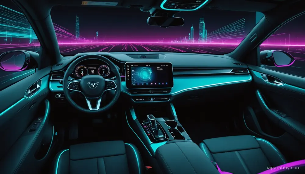 Ilustración generada con IA sobre: Sony Honda Mobility presenta AFEELA Prototype 2026, SUV eléctrico con IA integrada para 2028