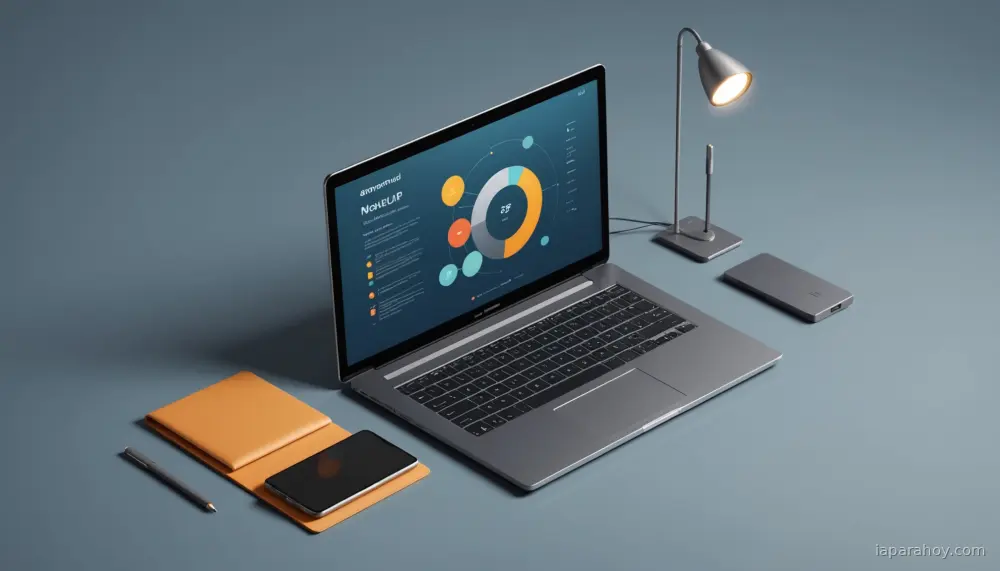 Ilustración generada con IA sobre: Lenovo presenta laptops concept con pantallas enrollables y amplía línea ThinkPad, Yoga e IdeaPad en CES 2026