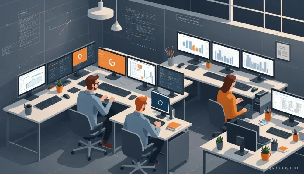 Ilustración generada con IA sobre: Moonshot AI lanza Kimi K3, modelo chino gratuito con 2.8 billones de parámetros para programación