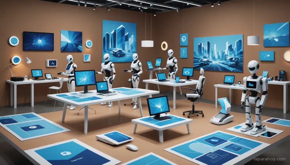 Ilustración generada con IA sobre: CES 2026: robots domésticos, avatares holográficos y dispositivos IA conviven en la feria