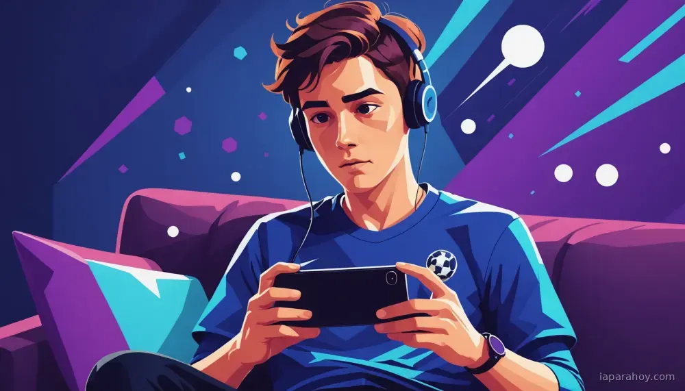 Ilustración generada con IA sobre: Morphic: plataforma de IA que genera videos animados de futbolistas para redes sociales