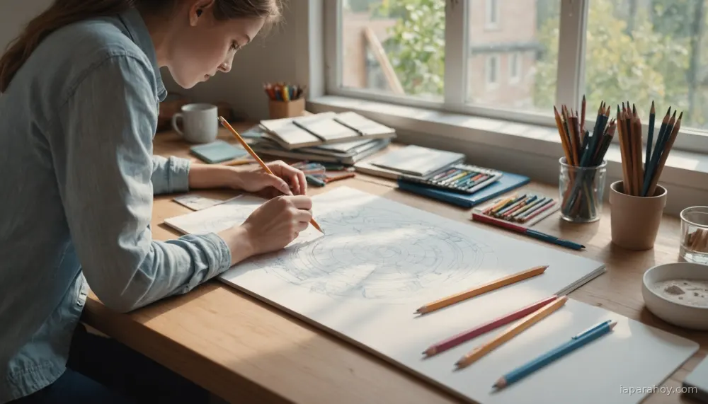 Ilustración generada con IA sobre: IA supera creatividad humana media pero se queda lejos del talento creativo superior