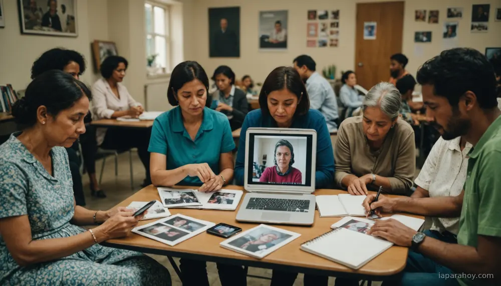 Ilustración generada con IA sobre: Colectivos en Jalisco usan IA generativa para humanizar a 125.000 desaparecidos en México