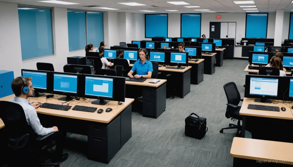 Ilustración generada con IA sobre: Agentes de IA automatizan el cobro de deudas en call centers con 70 millones de llamadas mensuales