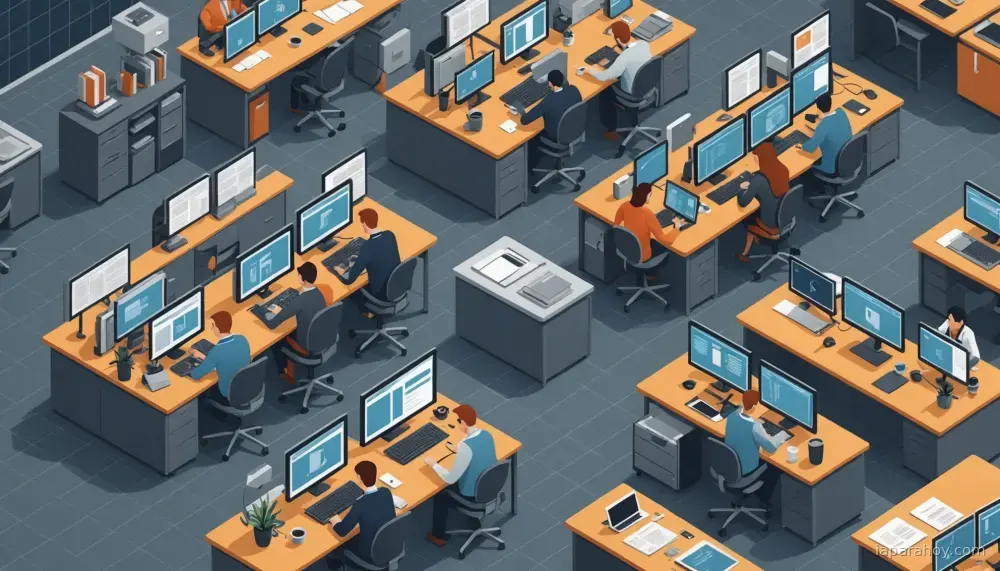 Ilustración generada con IA sobre: OpenAI destaca casos de uso de IA en medios y periodismo