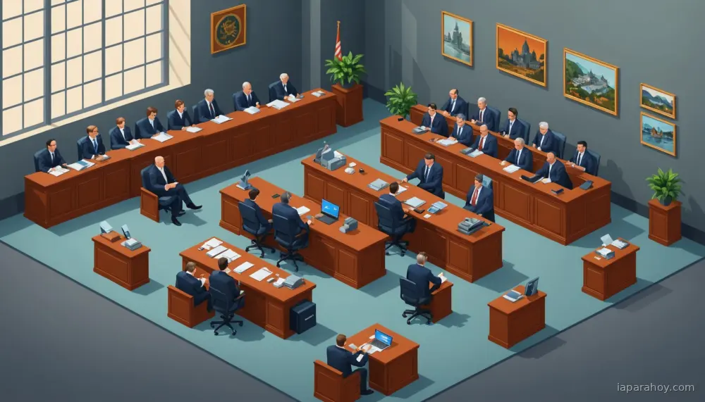 Ilustración generada con IA sobre: España aprueba ley de IA con prohibición de deepfakes sexuales y sanciones de hasta 35M€